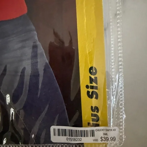 ADULT Chucky Plus Size Sweater/Size XXLarge - Picture 10 of 12